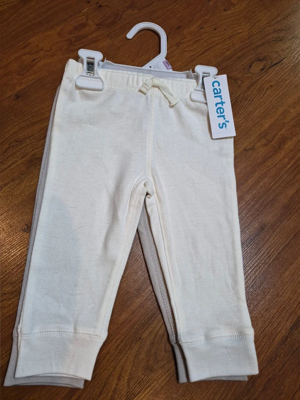 Cream Baby/Toddler Knit Pants with Drawstring